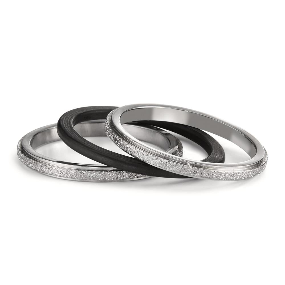 Bague Carbone, Acier inoxydable