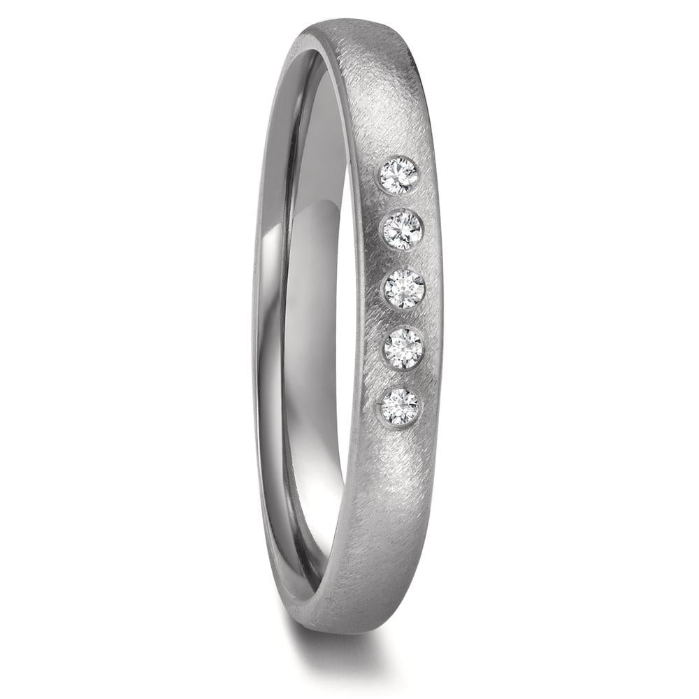 Alliance Zirconium Diamant 0.05 ct, 5 Pierres, w-si