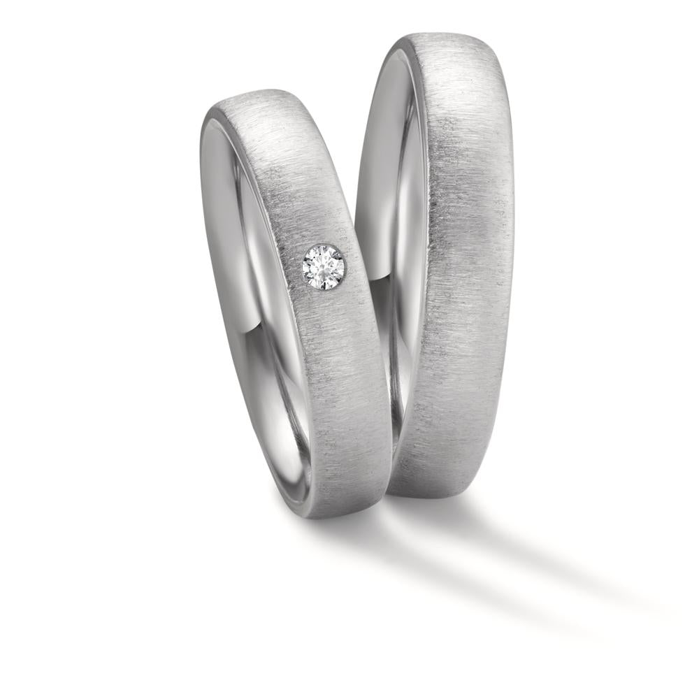 Partnerring Zirkonium Diamant 0.03 ct, w-si