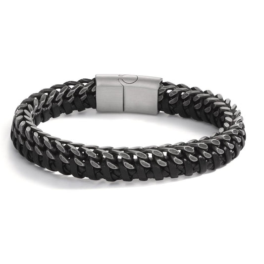 Bracciale Acciaio inossidabile, Pelle 20.5 cm