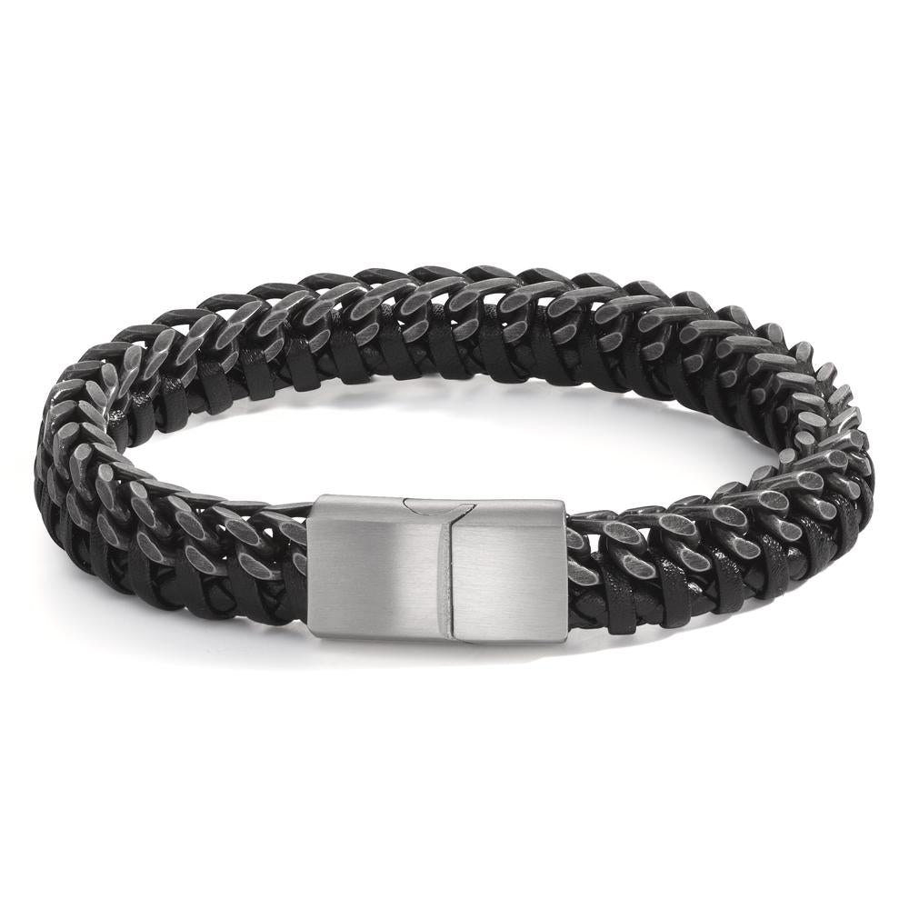 Bracelet Acier inoxydable, Cuir 20.5 cm