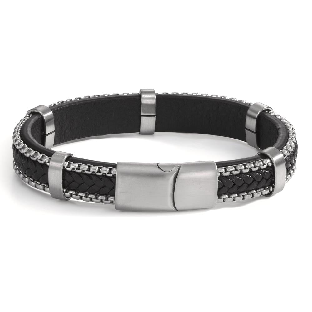 Bracciale Acciaio inossidabile, Pelle 21 cm