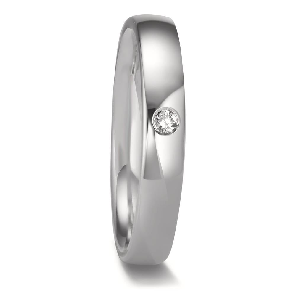 Alliance Platine 950 Diamant 0.05 ct, w-si