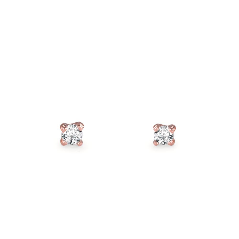 Piercing Argento Zirconia 2 pietra rosa dorato Ø2.2 mm