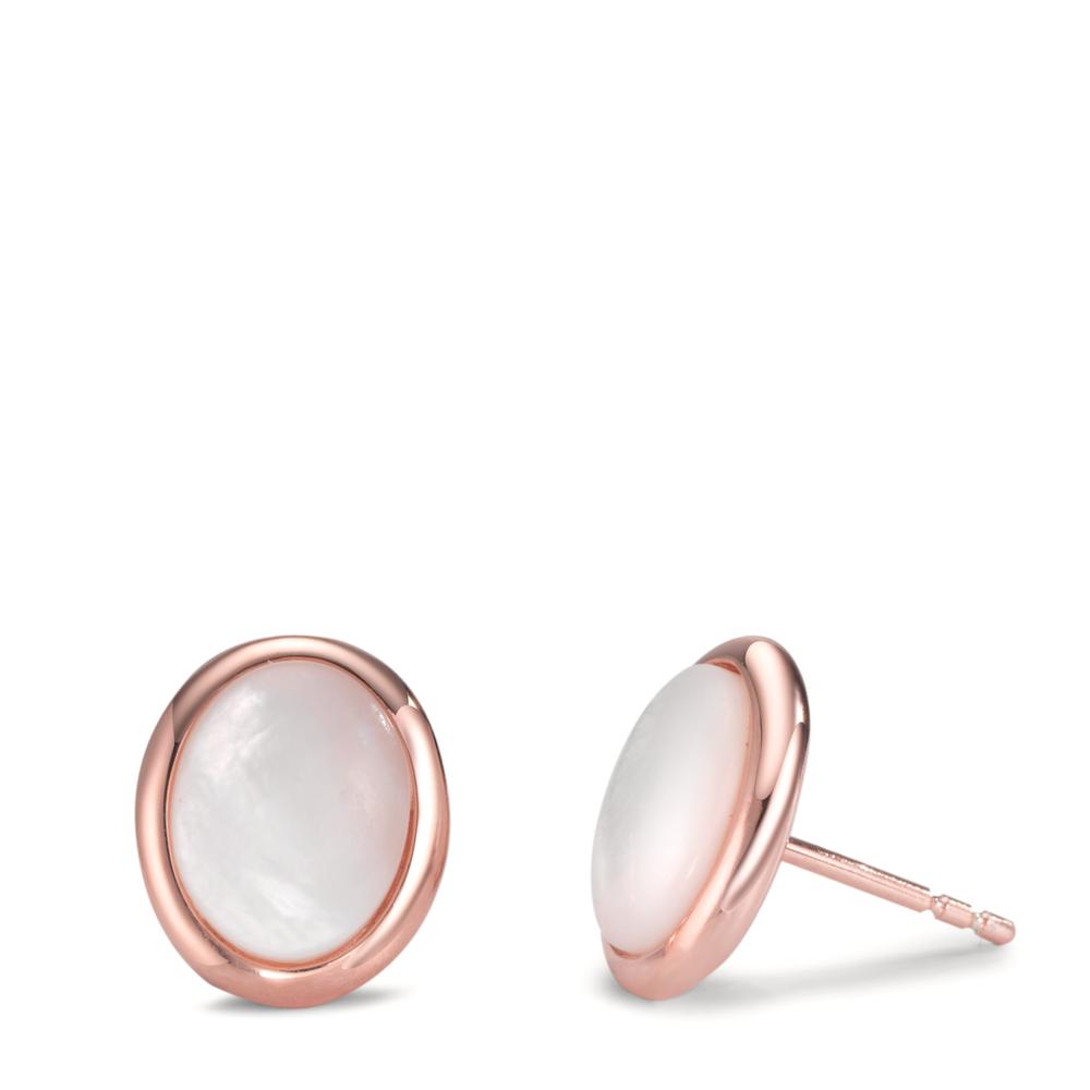 Clous d'oreilles Argent rosé Plaqué or nacre