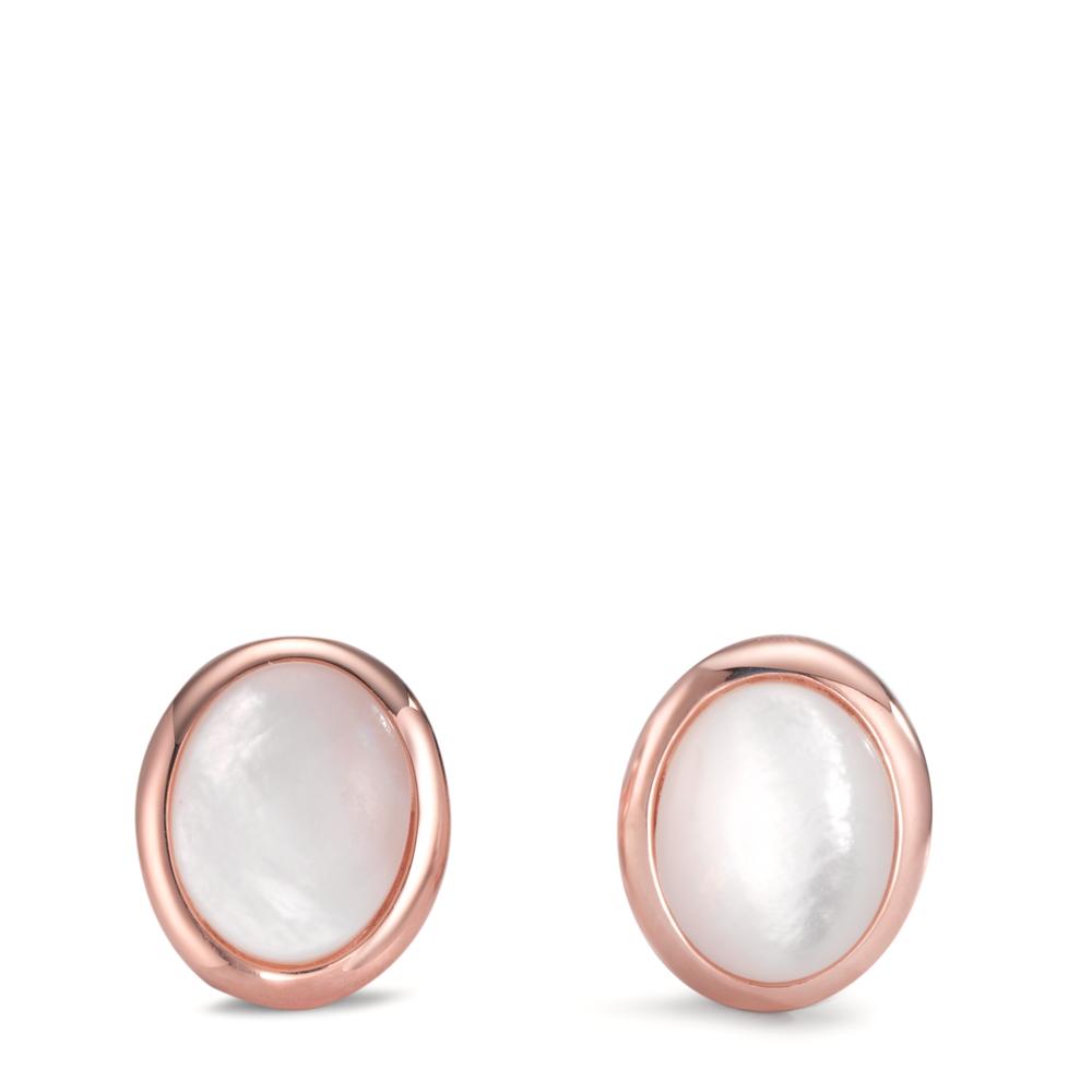 Clous d'oreilles Argent rosé Plaqué or nacre