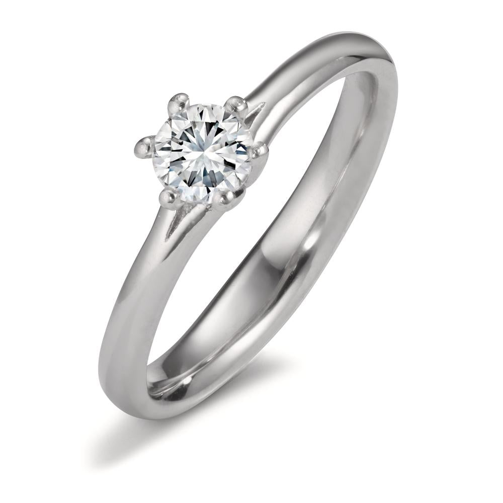 Bague solitaire Platine 950 Diamant 0.30 ct, w-si, GIA