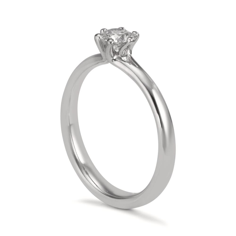 Bague solitaire Platine 950 Diamant 0.30 ct, w-si, GIA