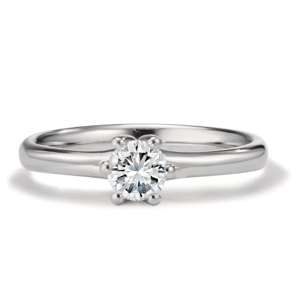 Solitär Ring 950 Platin Diamant 0.40 ct, w-si, GIA