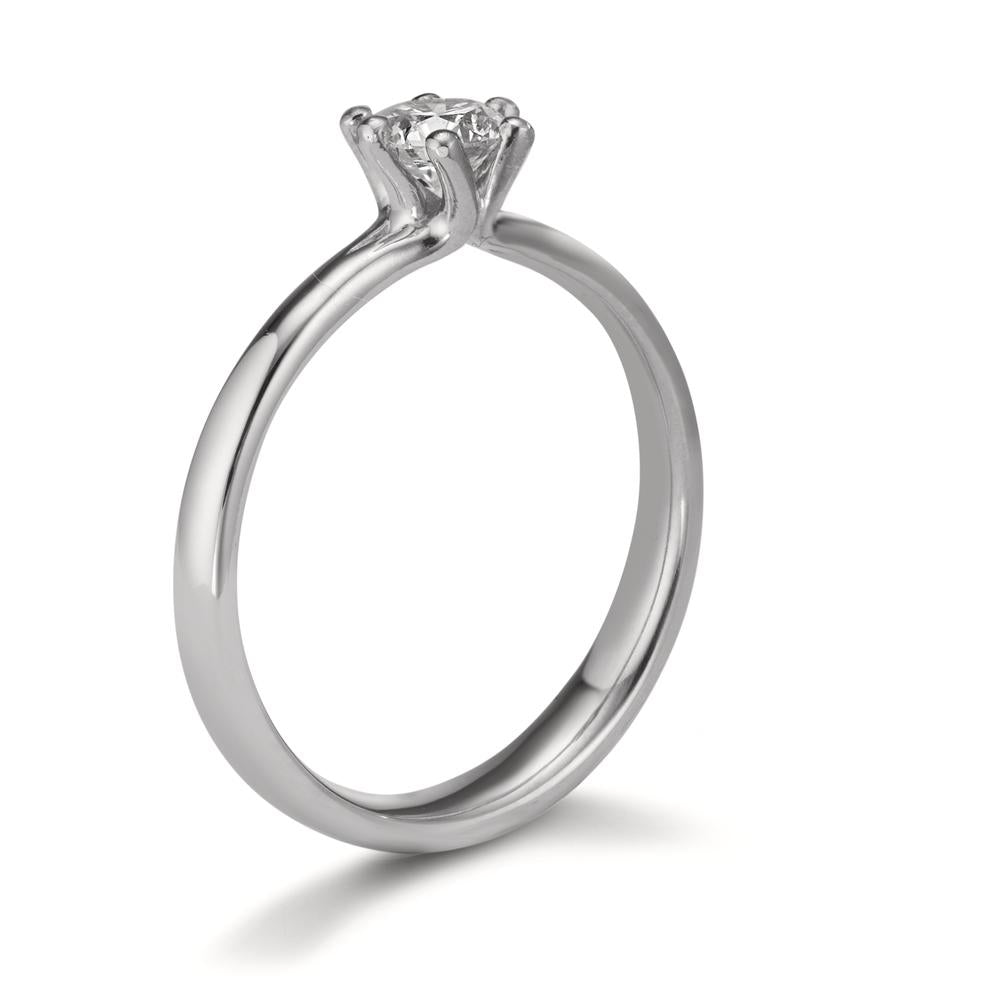 Bague solitaire Platine 950 Diamant 0.40 ct, w-si, GIA