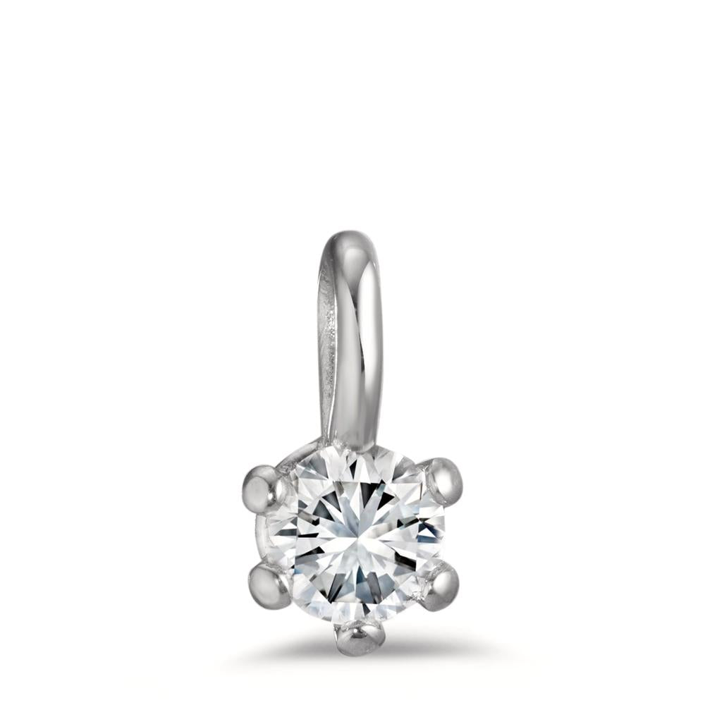 Ciondolo Platino 950 Diamante 0.50 ct, w-si, GIA Ø6 mm