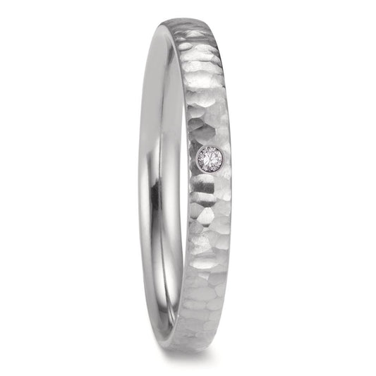 Partnerring Zirkonium Diamant 0.02 ct, w-si