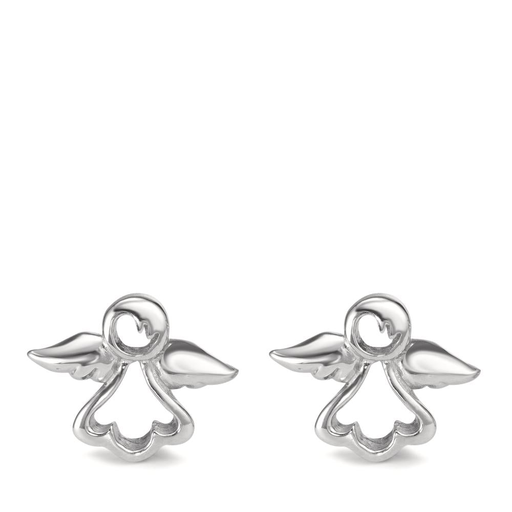 Clous d'oreilles Argent Rhodié Ange gardien