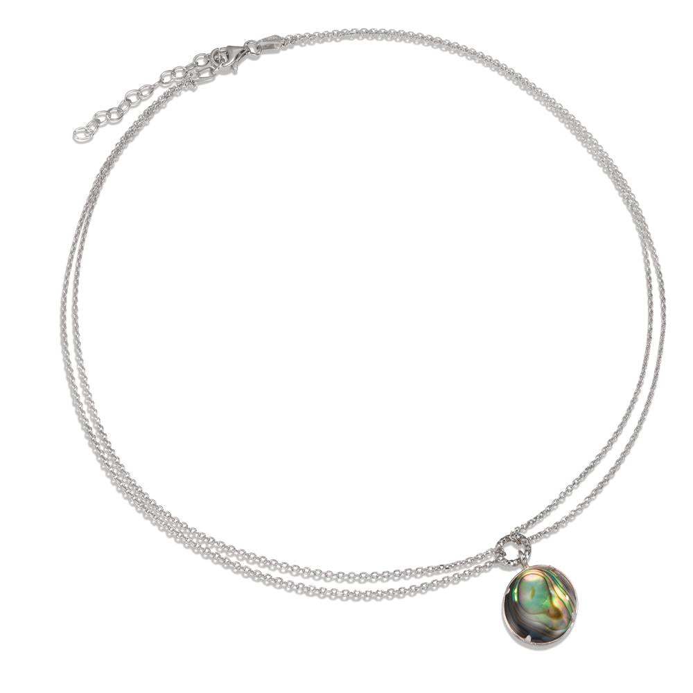 Collier Silber Abalone rhodiniert verstellbar Ø12.5 mm