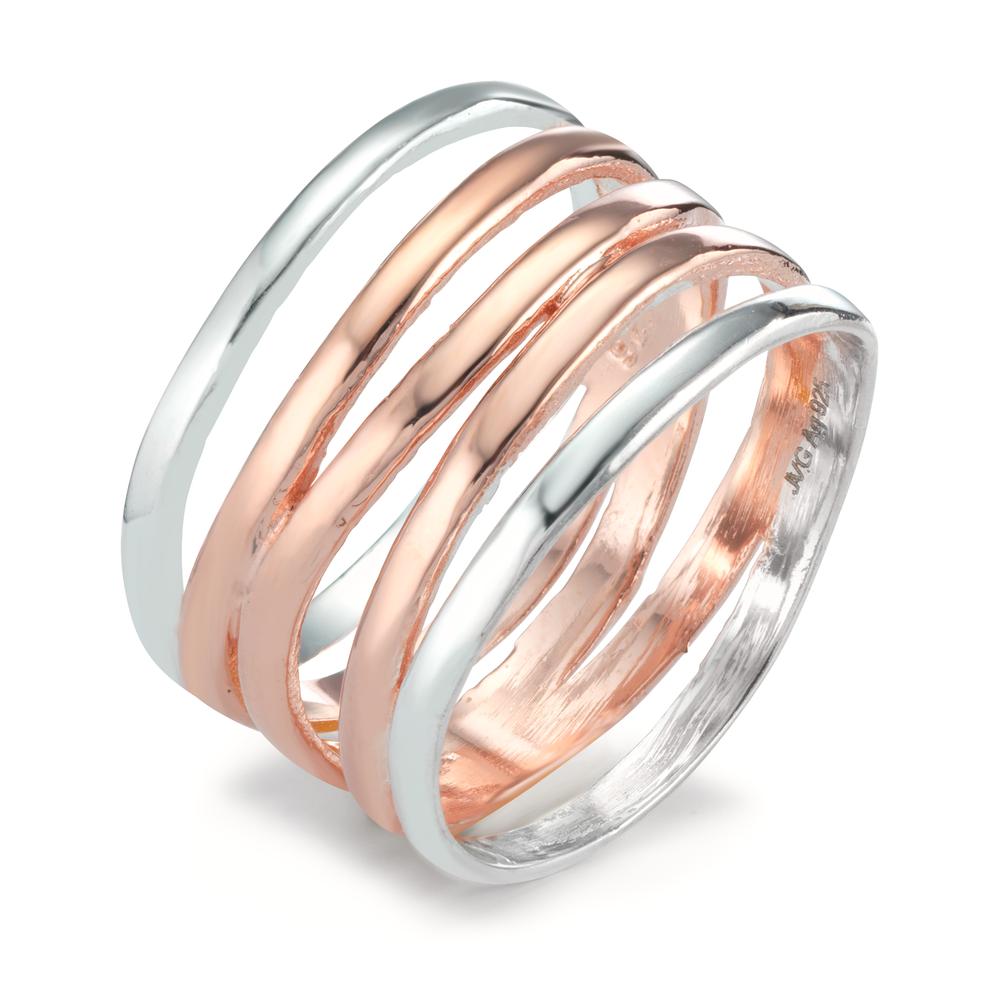 Fingerring Silber rosé bicolor