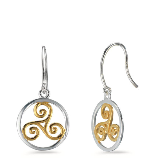 Pendant d'oreilles Argent jaune Bicolore Ø14.5 mm