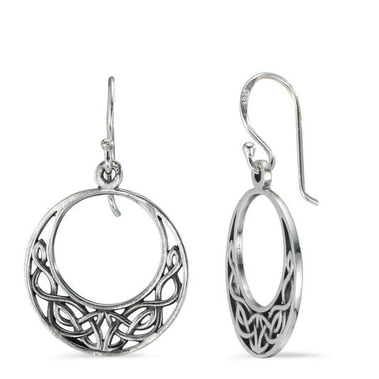 Pendant d'oreilles Argent Patinée Ø20 mm