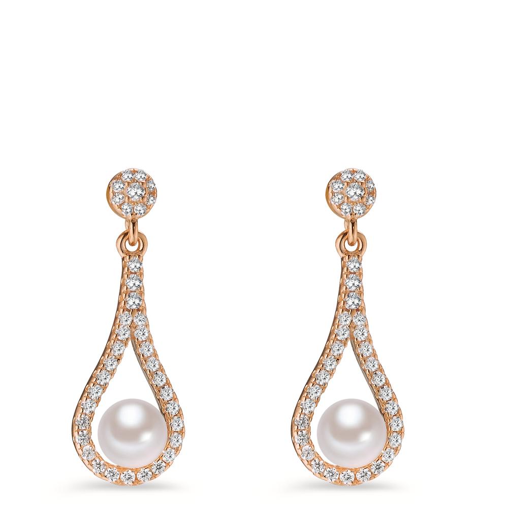 Ohrhänger Silber Zirkonia rosé vergoldet shining Pearls