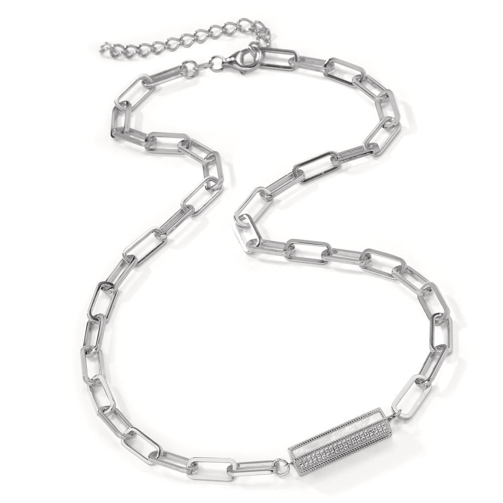 Collana Argento Zirconia rodiato Madreperla 43-48 cm