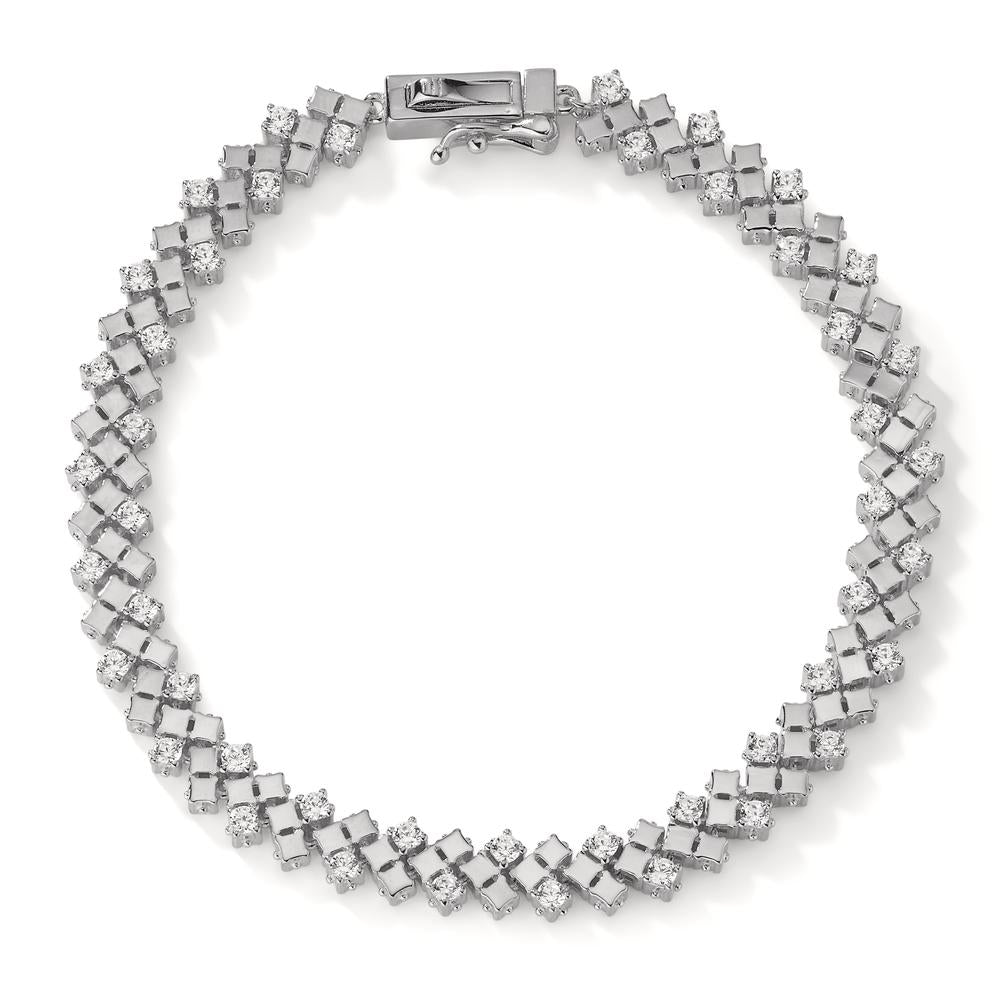 Bracciale Argento Zirconia rodiato 18.5 cm