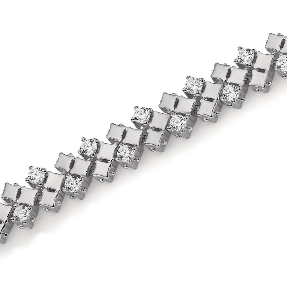 Bracelet Argent Zircone Rhodié 18.5 cm