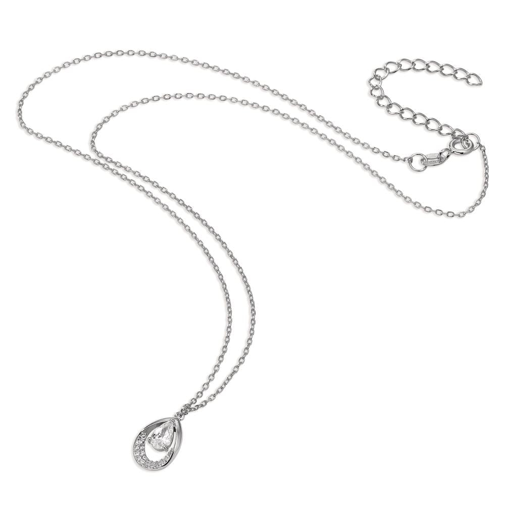 Collier Argent Zircone Rhodié 40-45 cm Ø9 mm