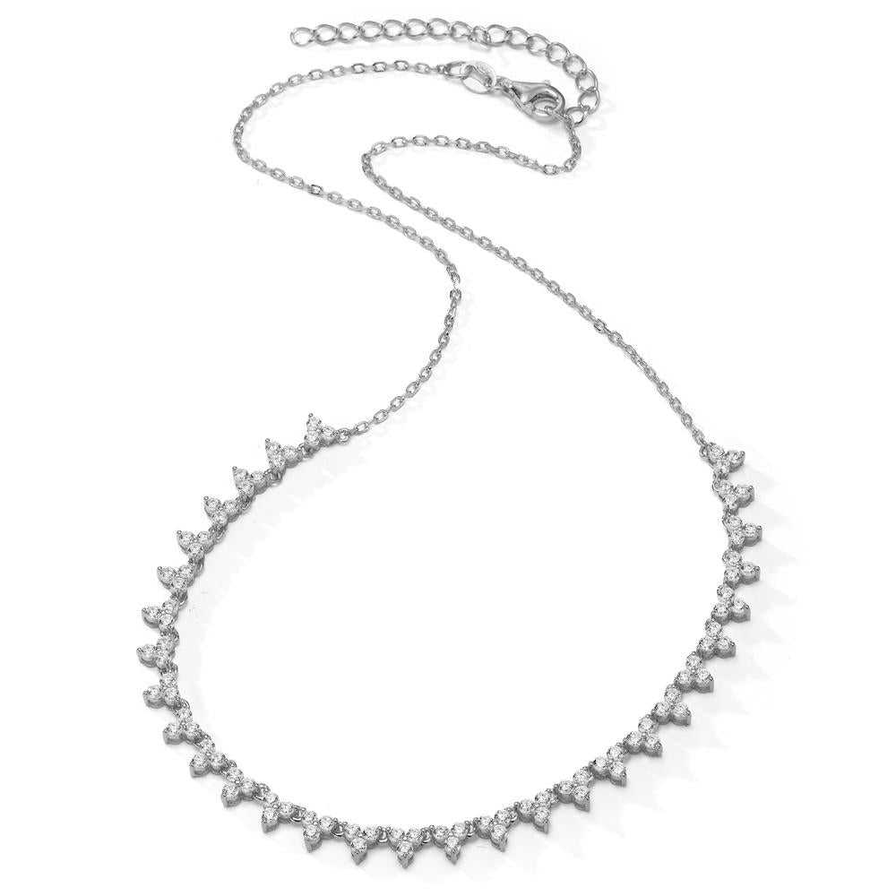 Collier Argent Zircone 90 Pierres Rhodié 40-44 cm