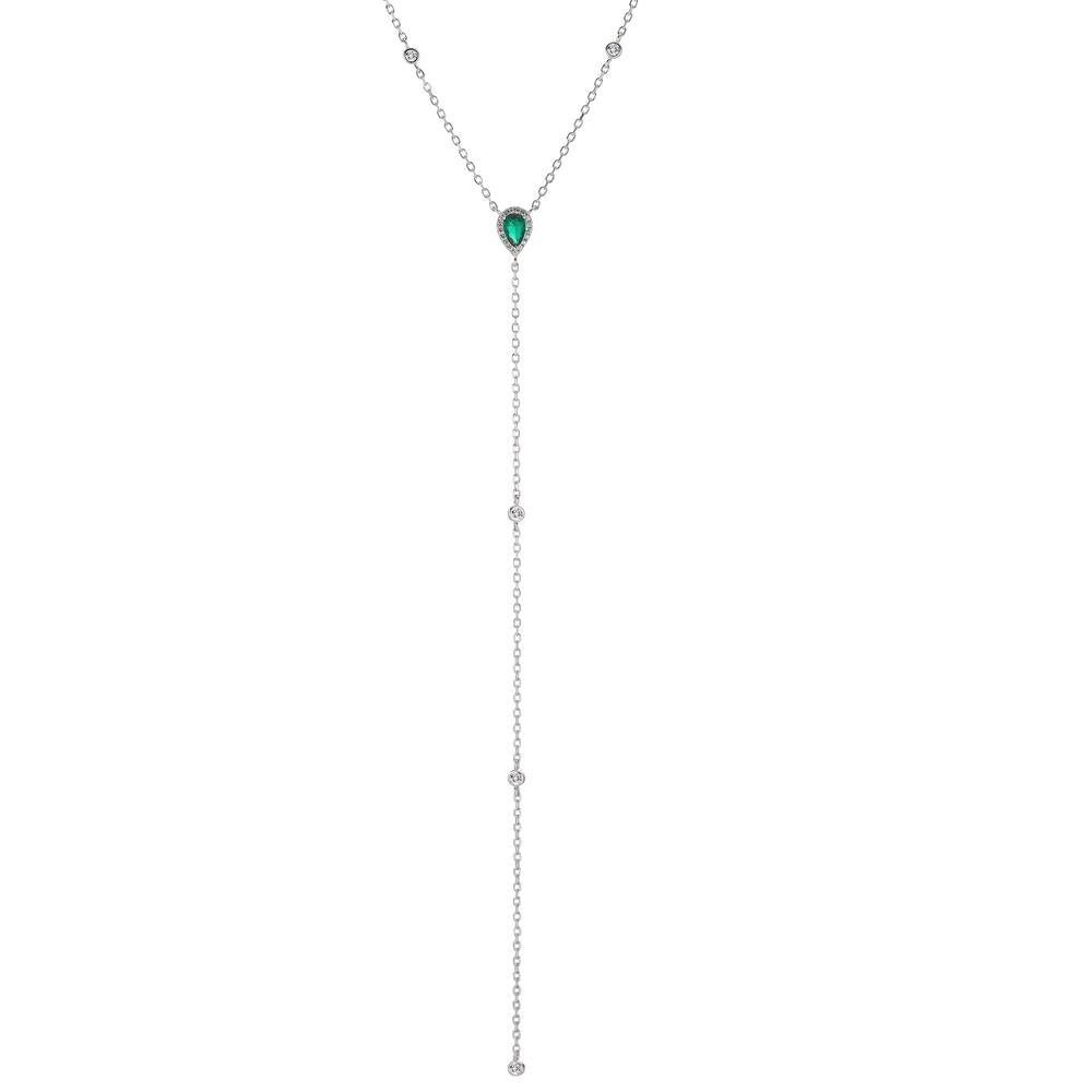 Collana Argento Zirconia rodiato 40-45 cm