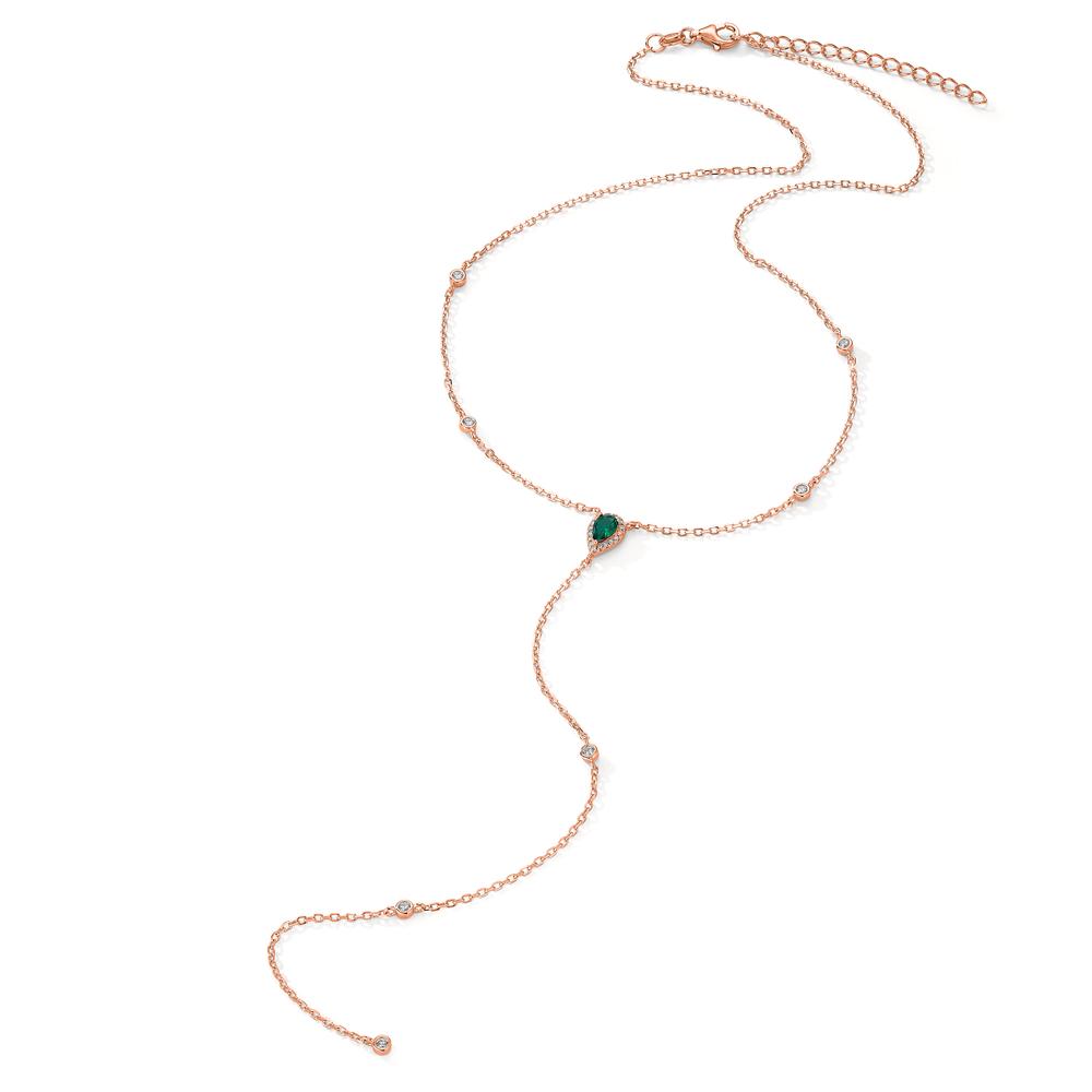 Collana Argento Zirconia dorato 40-45 cm