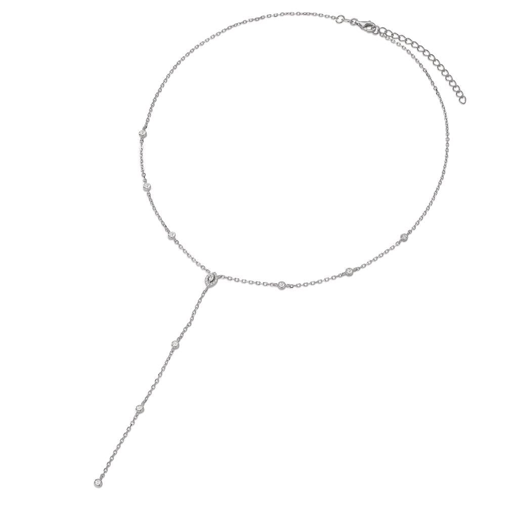 Collana Argento Zirconia rodiato 40-45 cm