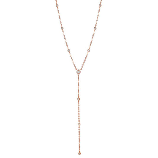 Y-Collier Silber rosé vergoldet verstellbar