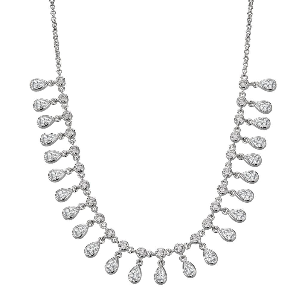 Collier Argent Zircone Rhodié 36-41 cm