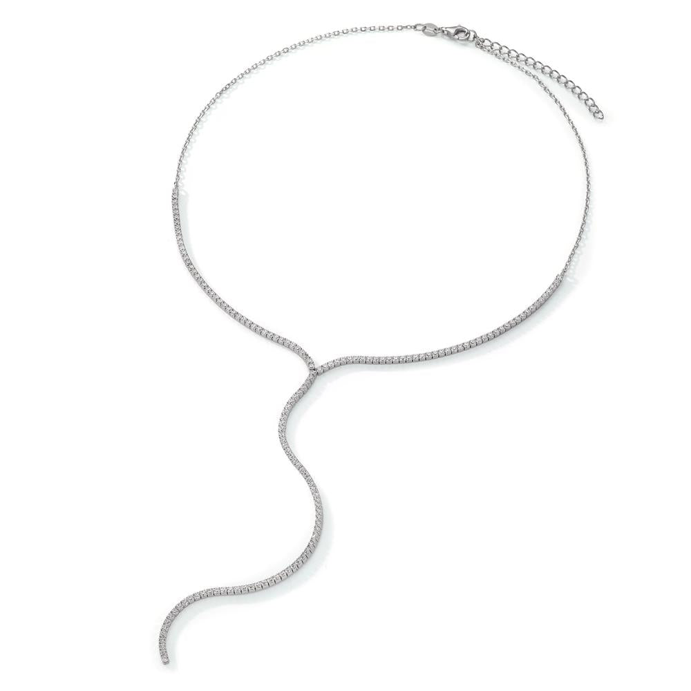 Collana Argento Zirconia rodiato 38-43 cm