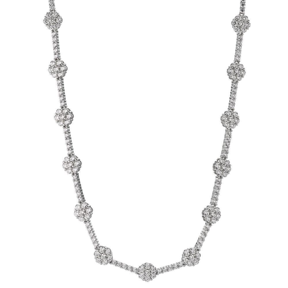 Collana Argento Zirconia rodiato 40-45 cm