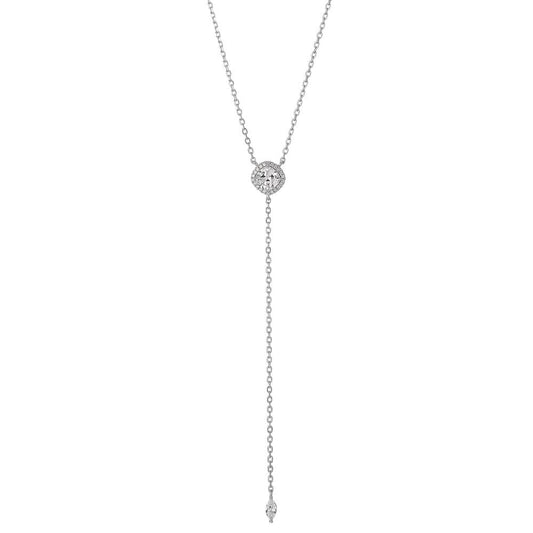 Collana Argento Zirconia rodiato 40-45 cm