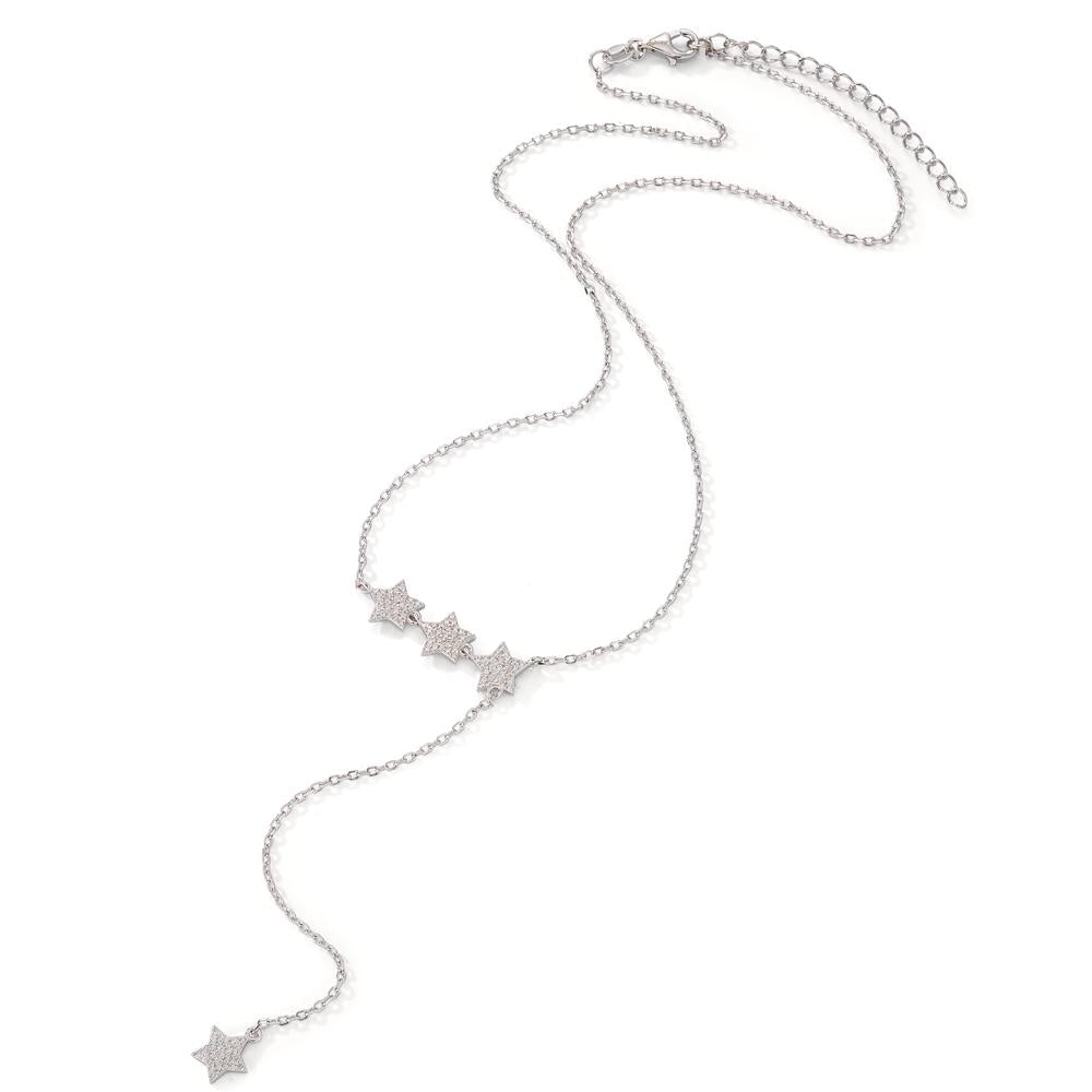 Collier Argent Zircone Rhodié Étoile 40-45 cm