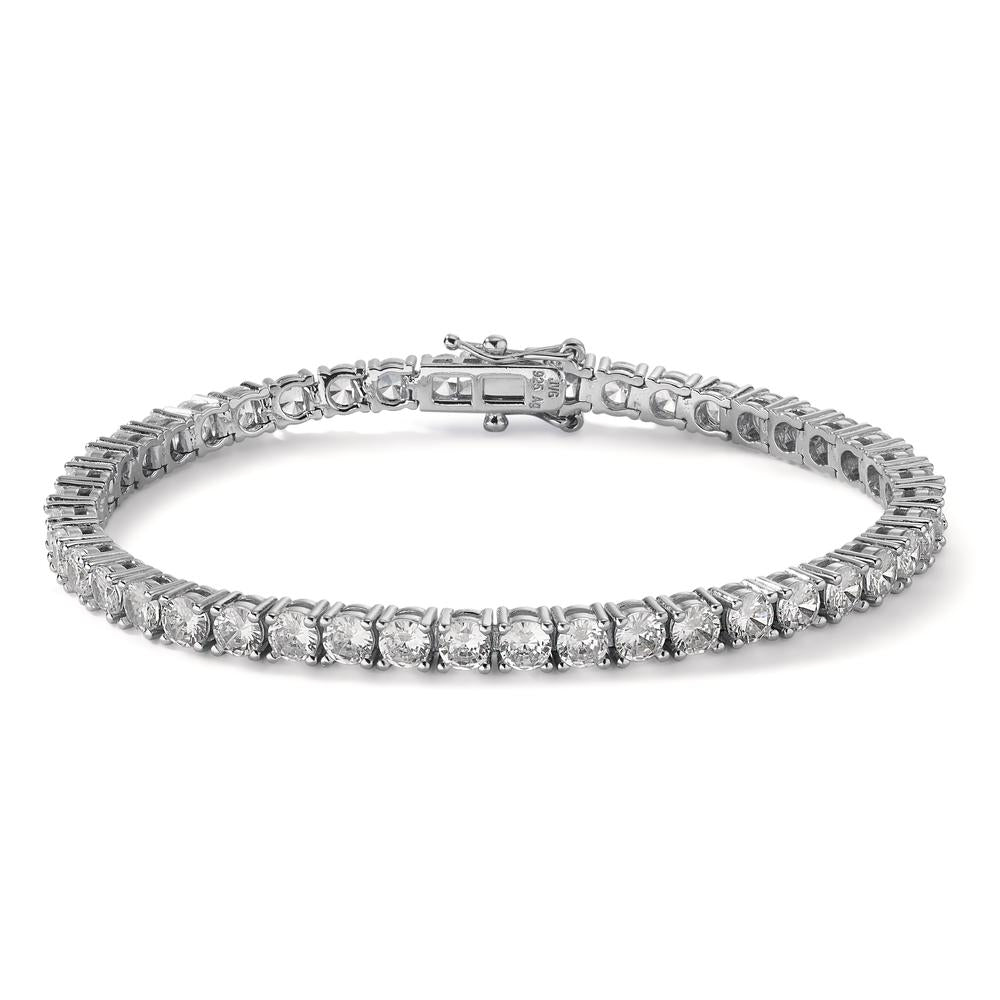 Bracelet Argent Zircone Rhodié 19 cm