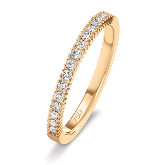 Bague d'éternité Or rose 18K Diamant 0.225 ct, 15 Pierres, w-si