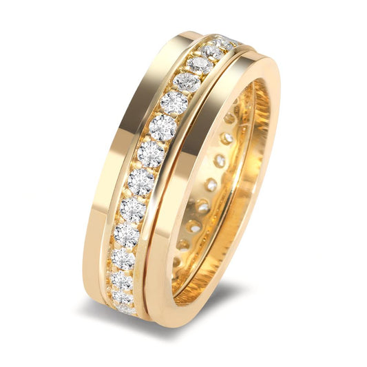 Set di anelli Oro giallo 750/18 carati Diamante 0.80 ct, w-si