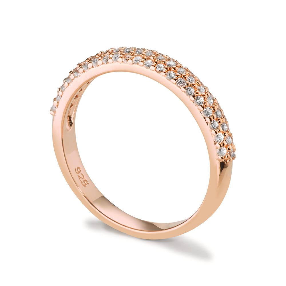 Bague Argent Zircone rosé Plaqué or