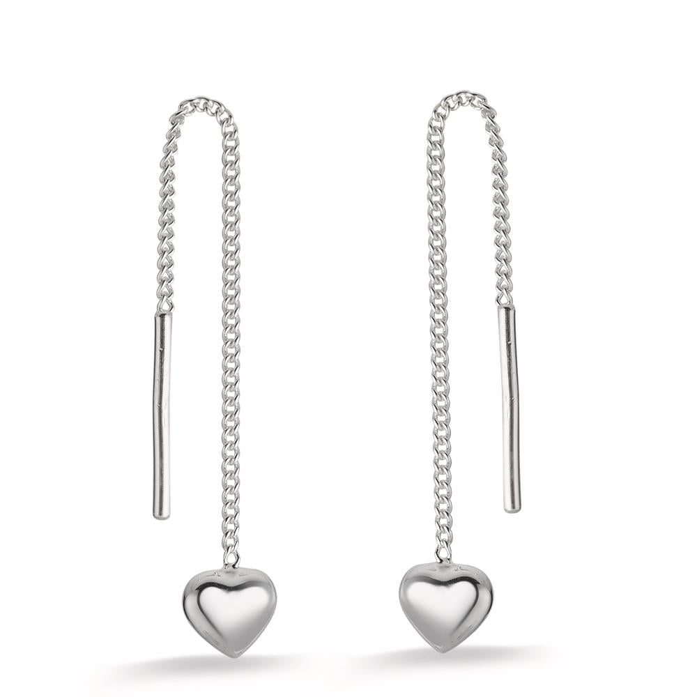 Boucles d'oreilles pendantes Argent Coeur Ø5.5 mm