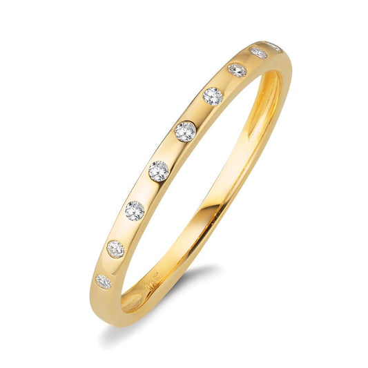 Beisteckring 375/9 K Gelbgold Zirkonia 9 Steine