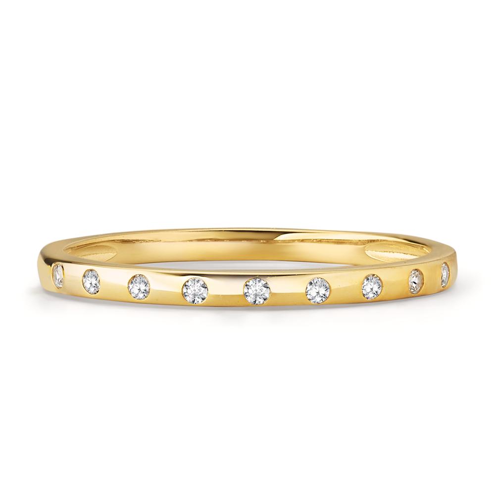 Beisteckring 375/9 K Gelbgold Zirkonia 9 Steine