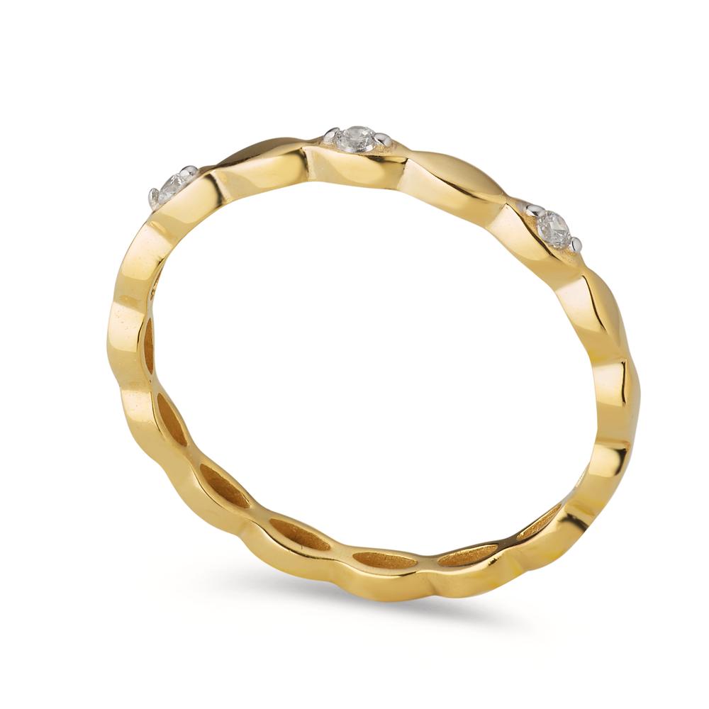 Beisteckring 375/9 K Gelbgold Zirkonia 3 Steine