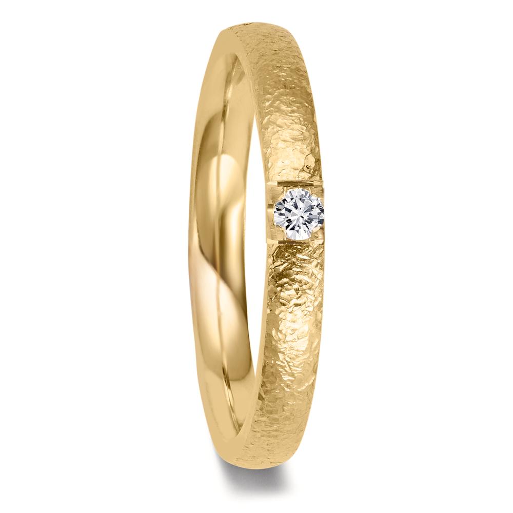 Partnerring 750/18 K Gelbgold Diamant 0.09 ct, w-vsi