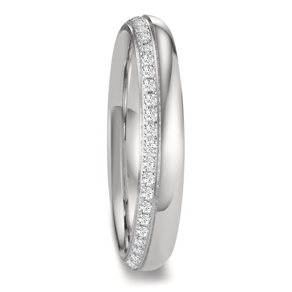 Partnerring 950 Platin Diamant 0.245 ct, 49 Steine, w-si