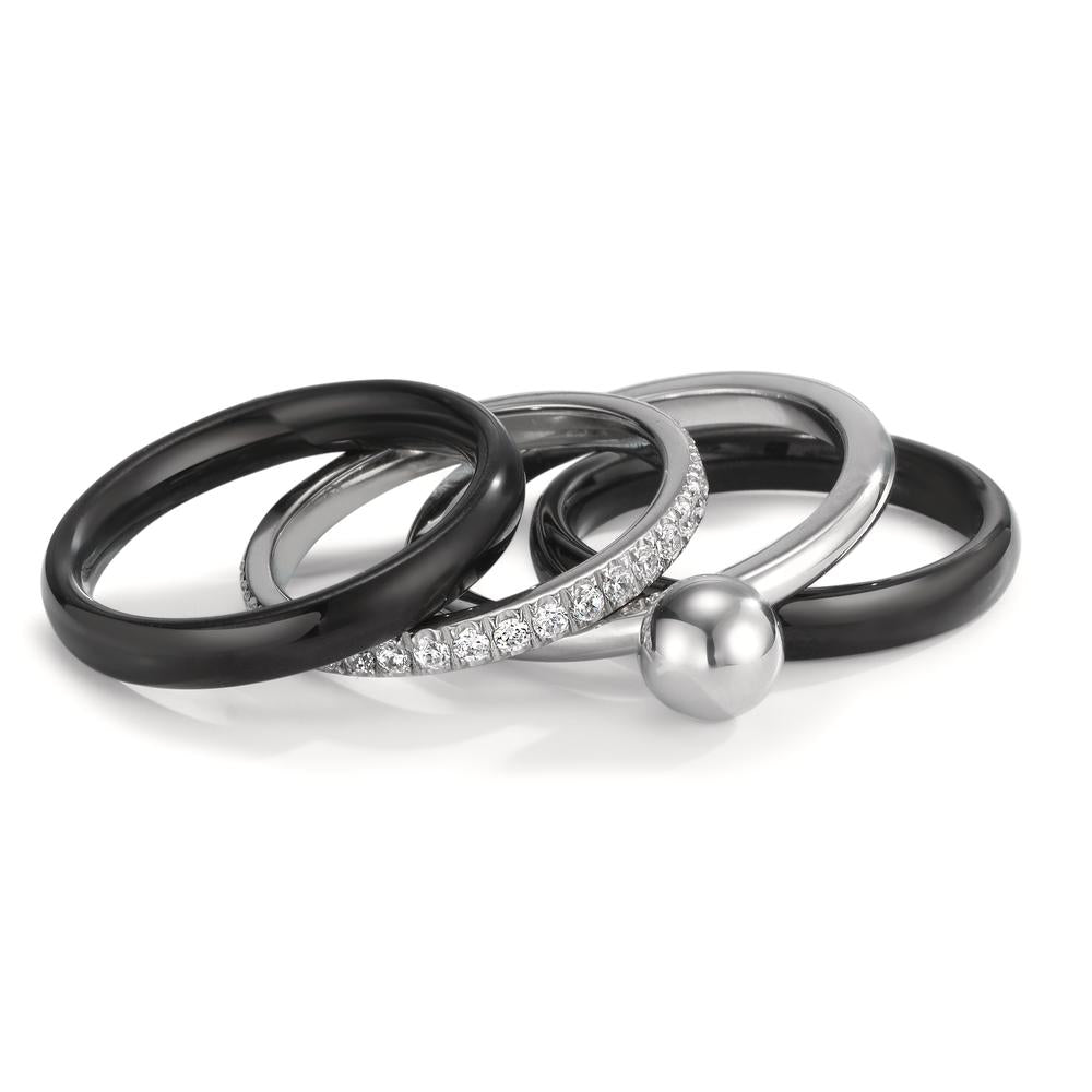 Ringset 4-teilig mit Zirkonia