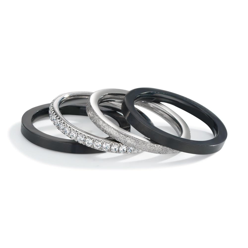 Ringset 4-teilig mit Zirkonia