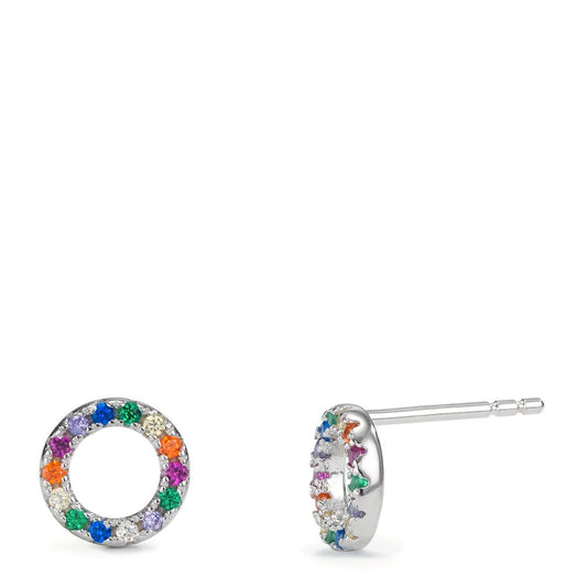 Clous d'oreilles Argent Rhodié Ø8 mm