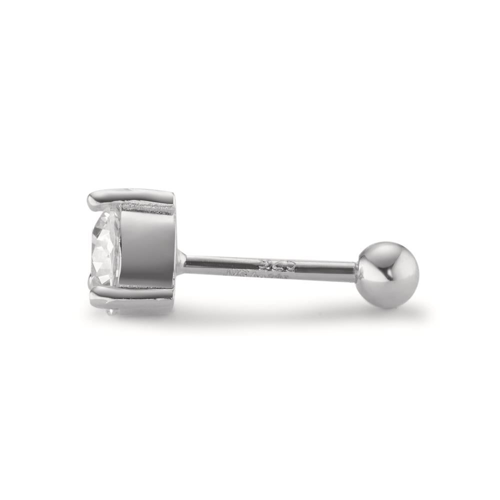 Piercing Argento Zirconia rodiato Ø5.5 mm